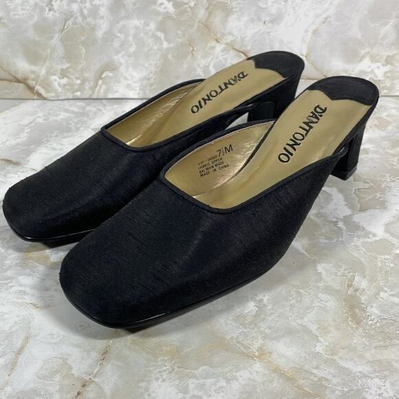 NWOB D’Antonio VIP square toe mules/clogs/slip on heels - Picture 2 of 6